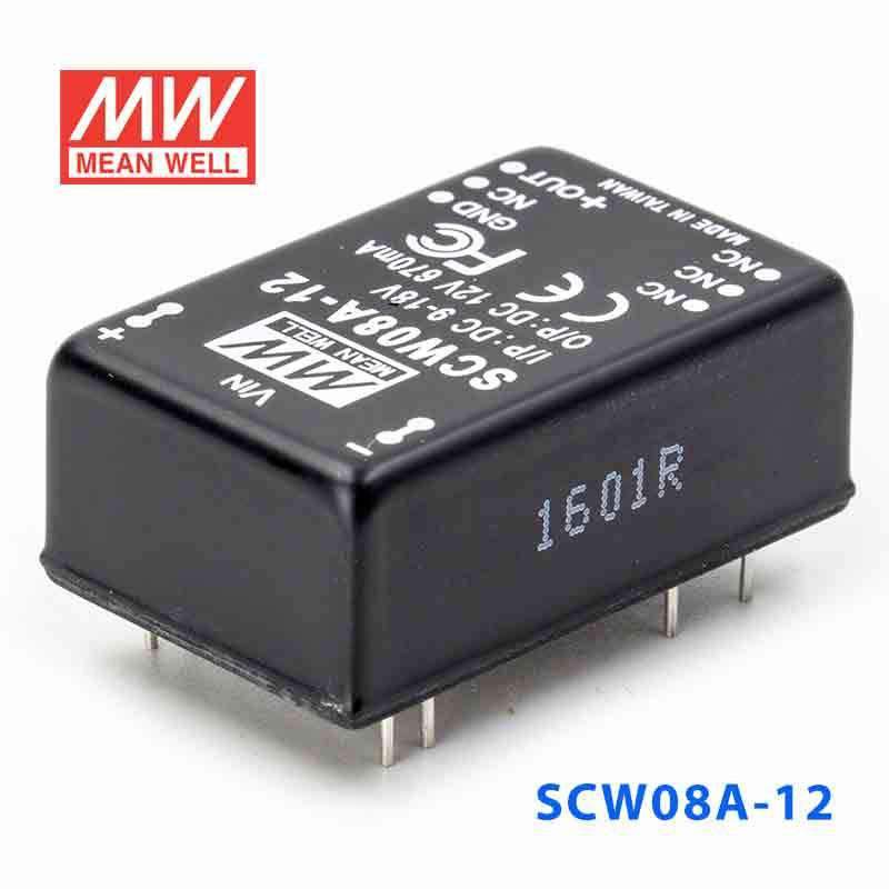 Mean Well SCW08A-12 DC-DC Converter - 8W 9~18V DC in 12V out 670mA - PHOTO 1