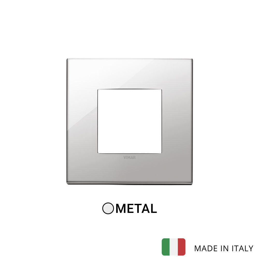 Vimar Eikon Plate 2M Metal Titanium - Square