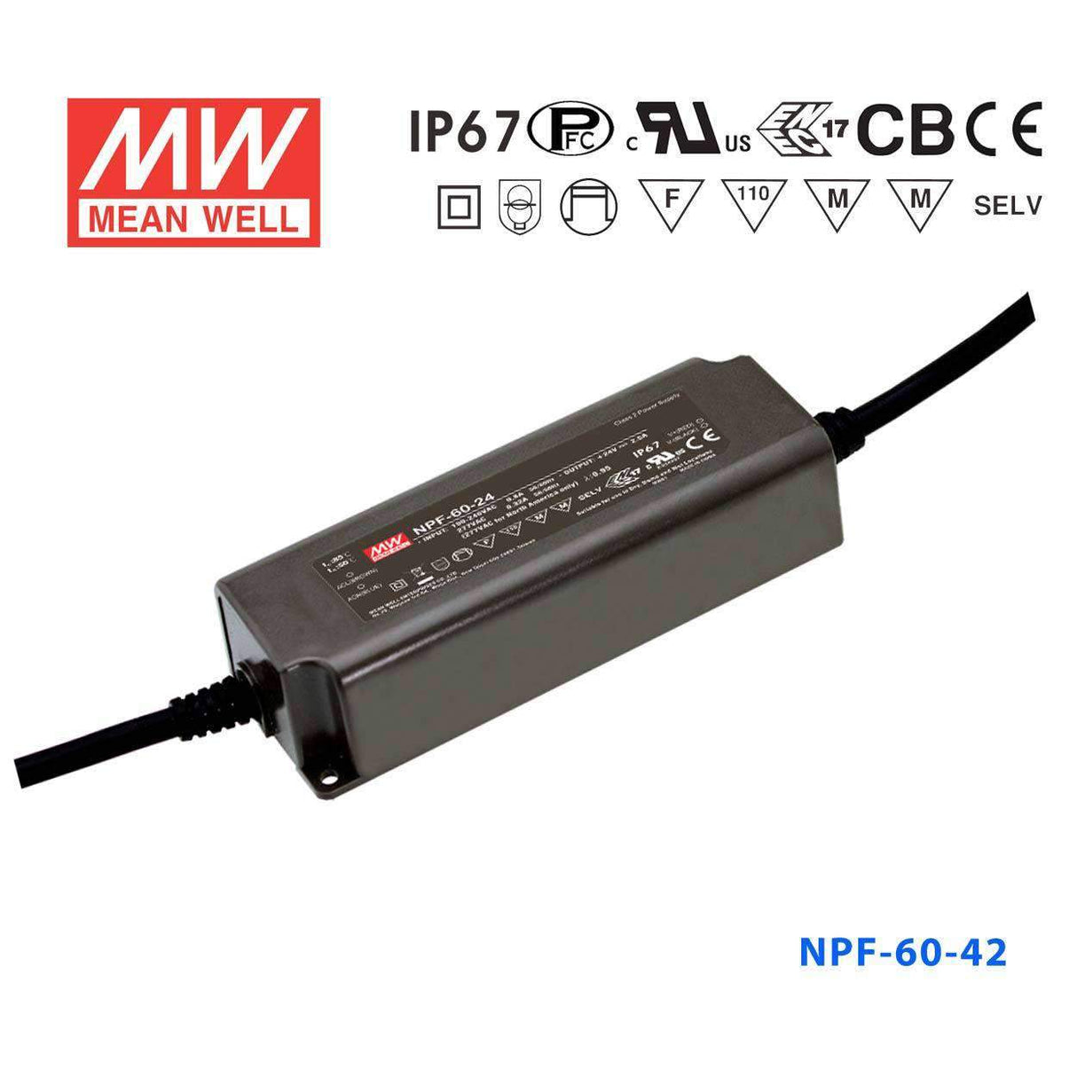 Mean Well NPF-60-42 Power Supply 60W 42V 1.43A