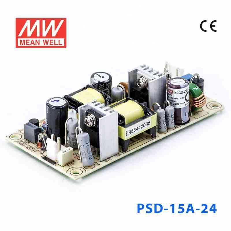 Mean Well PSD-15A-24 DC-DC Converter - 14.4W - 9.2~18V in 24V out 666mA