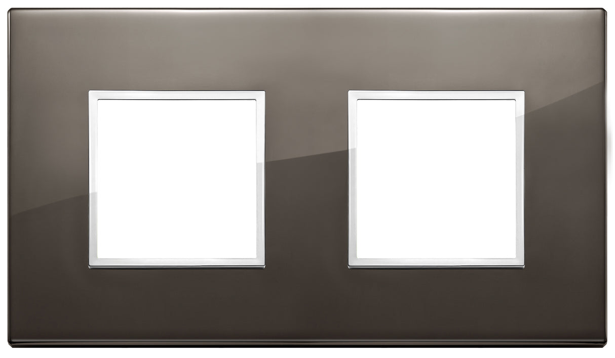 Vimar Eikon Evo Plate 4M (2+2) 71MM Aluminium Black Sapphire