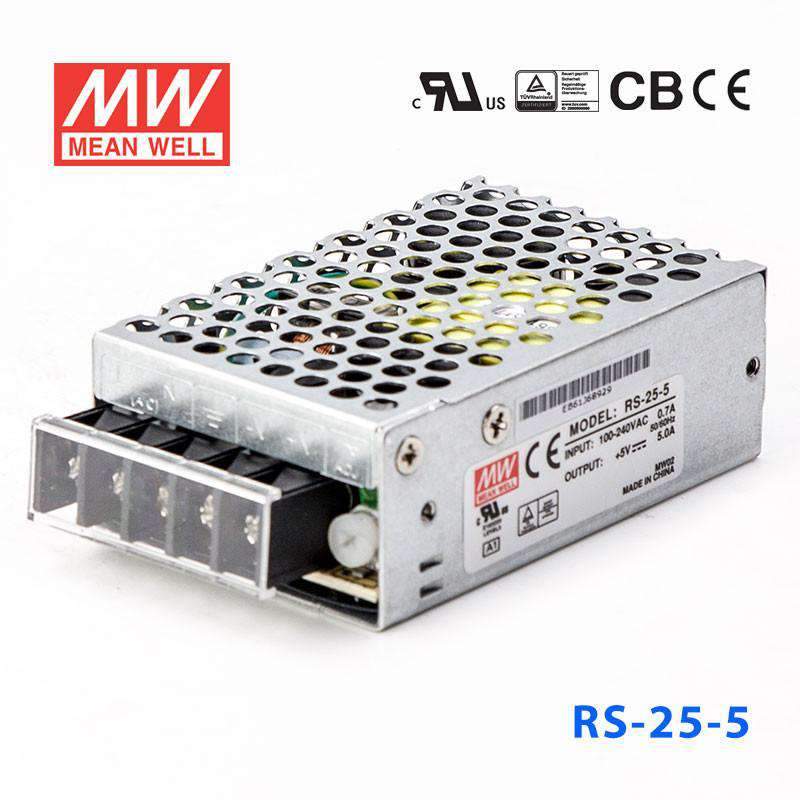Mean Well RS-25-5 Power Supply 25W 5V 5A
