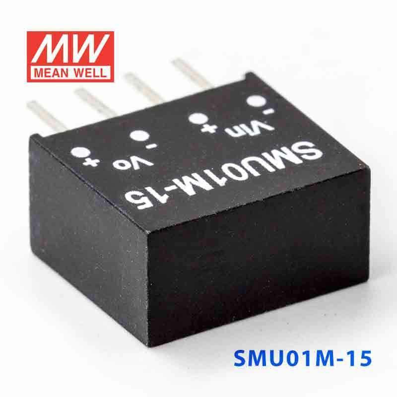 Mean Well SMU01M-15 DC-DC Converter - 1W - 10.8~13.2V in 15V out 67mA - PHOTO 1