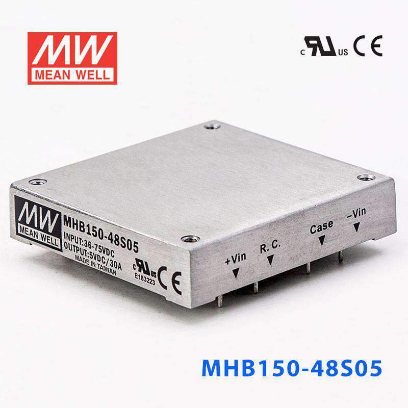 Mean Well MHB150-48S05 DC-DC Converter - 150W - 36~75V in 5V out 20A
