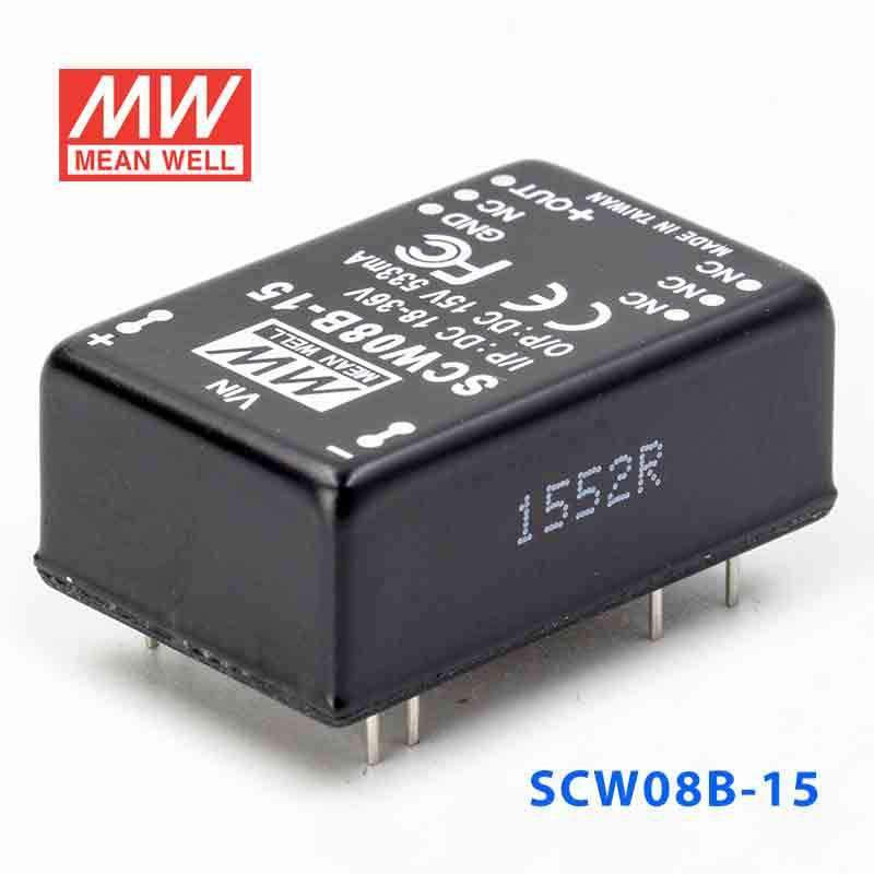 Mean Well SCW08B-15 DC-DC Converter - 8W 18~36V DC in 15V out 533mA - PHOTO 1