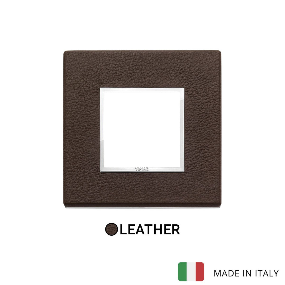 Vimar Eikon Evo Plate 2M Leather Tobacco - Square