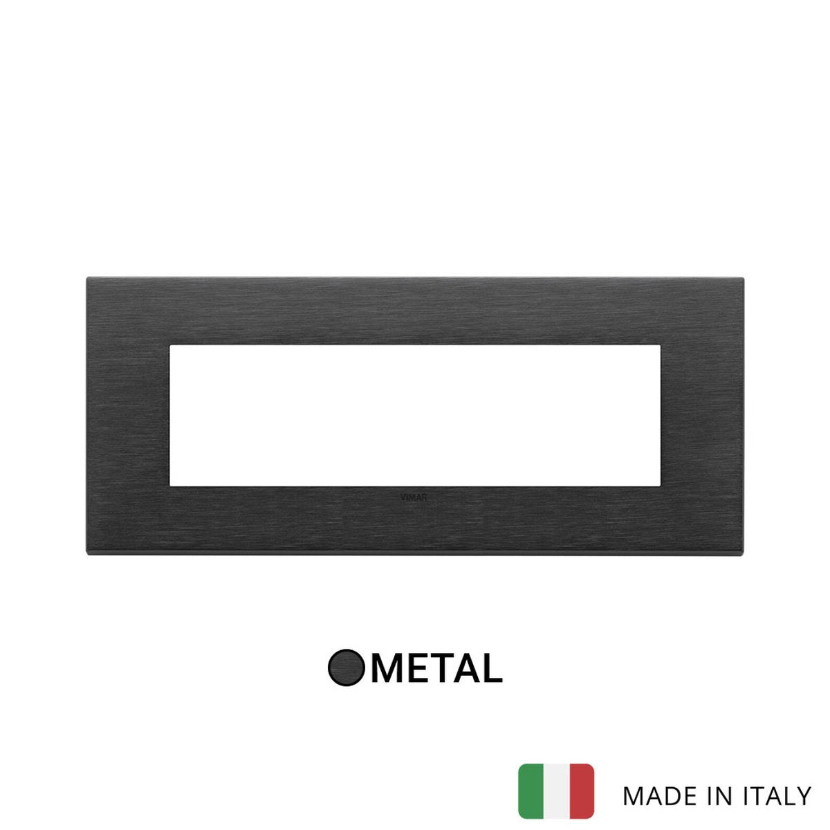 Vimar Eikon Exe Plate 7M Metal Brushed Black