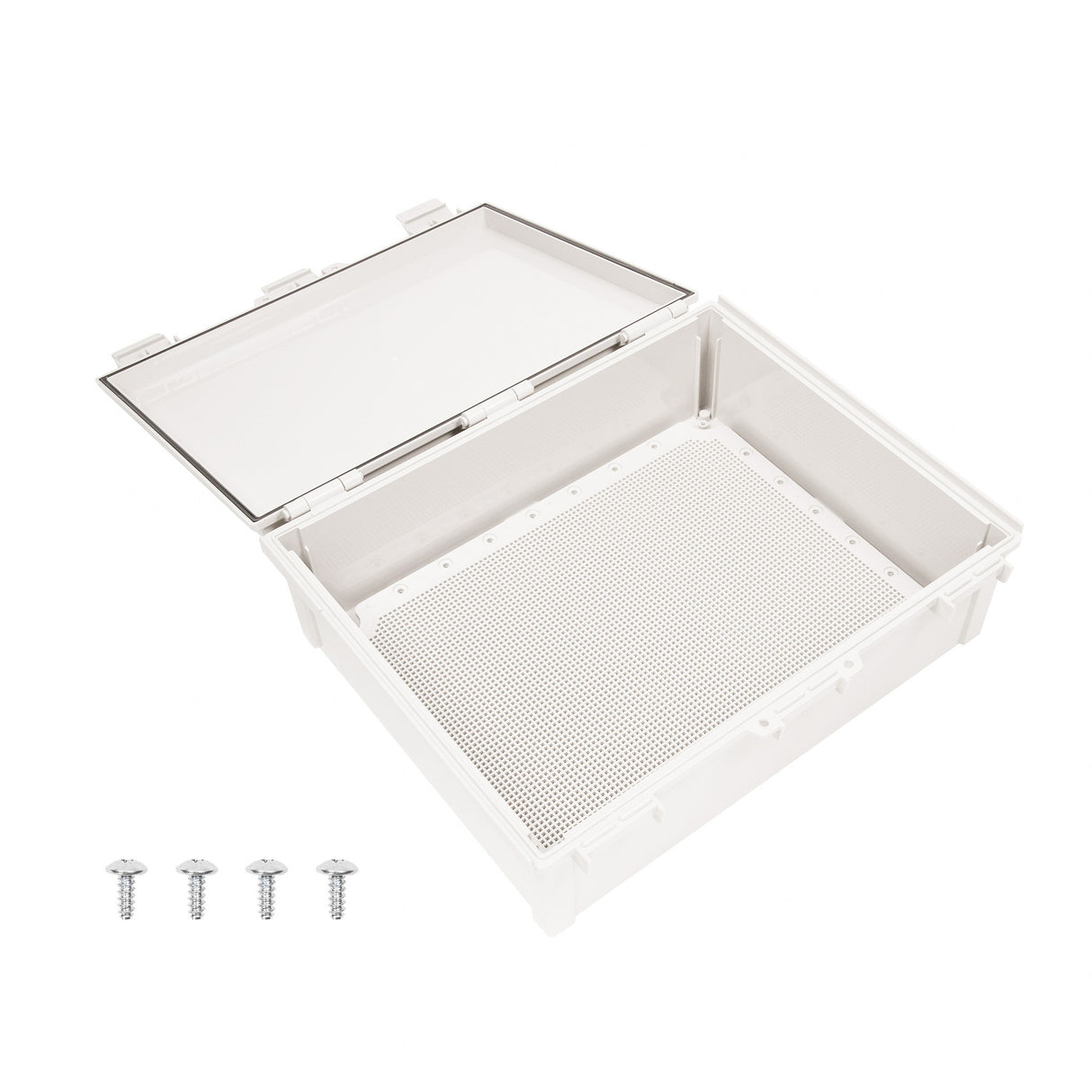 Boxco Q-Series 400×500×160mm Plastic Enclosure, IP67, IK08, PC, Grey Cover, Plastic Hinge and Latch Type - PHOTO 2