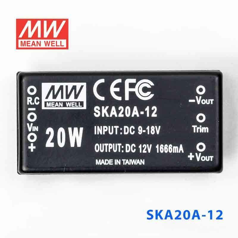 Mean Well SKA20A-12 DC-DC Converter - 20W - 9~18V in 12V out 1.66A - PHOTO 2
