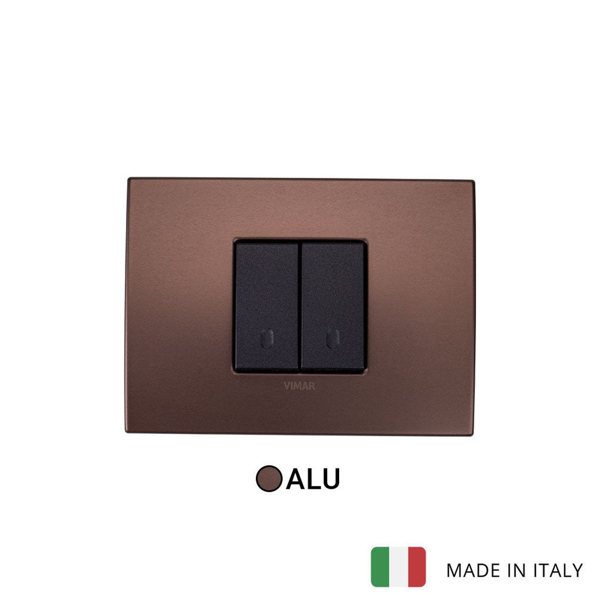 Vimar Arke Metal 2 Gang Switch - Dark Bronze - 16A - PHOTO 3