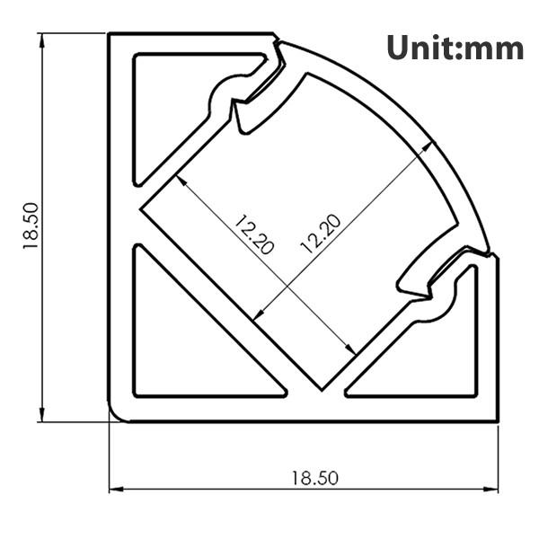 LED Extrusion EXCR03 Linear Profile - PHOTO 3