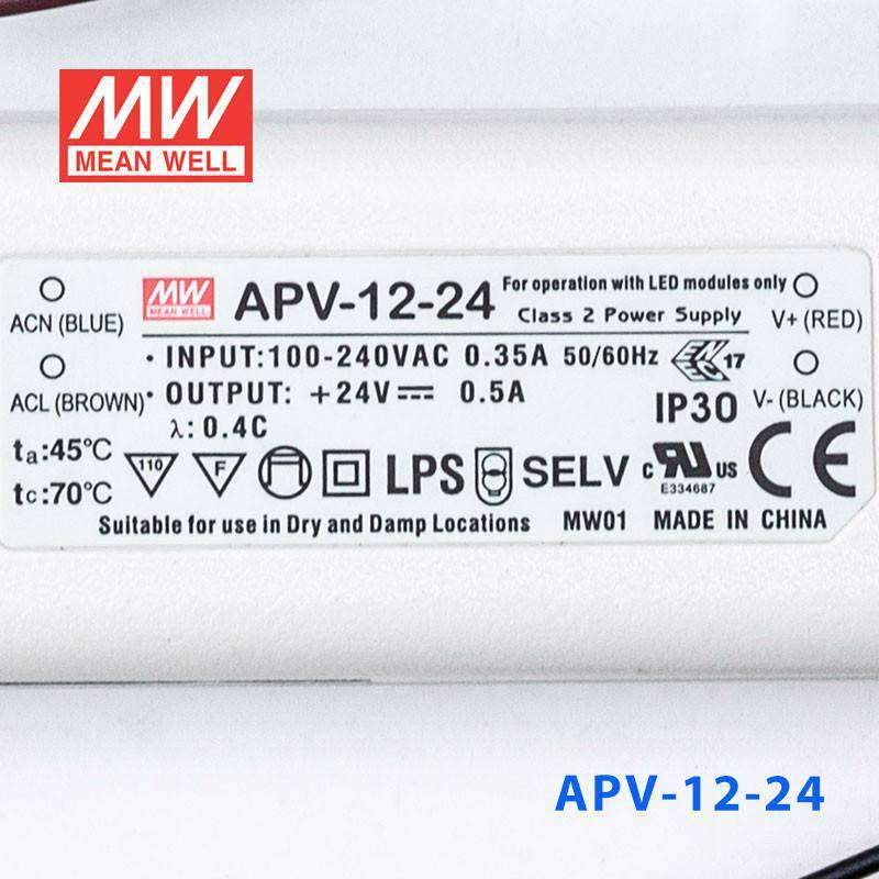 Mean Well APV-12-24 Power Supply 12W 24V 500mA - PHOTO 3