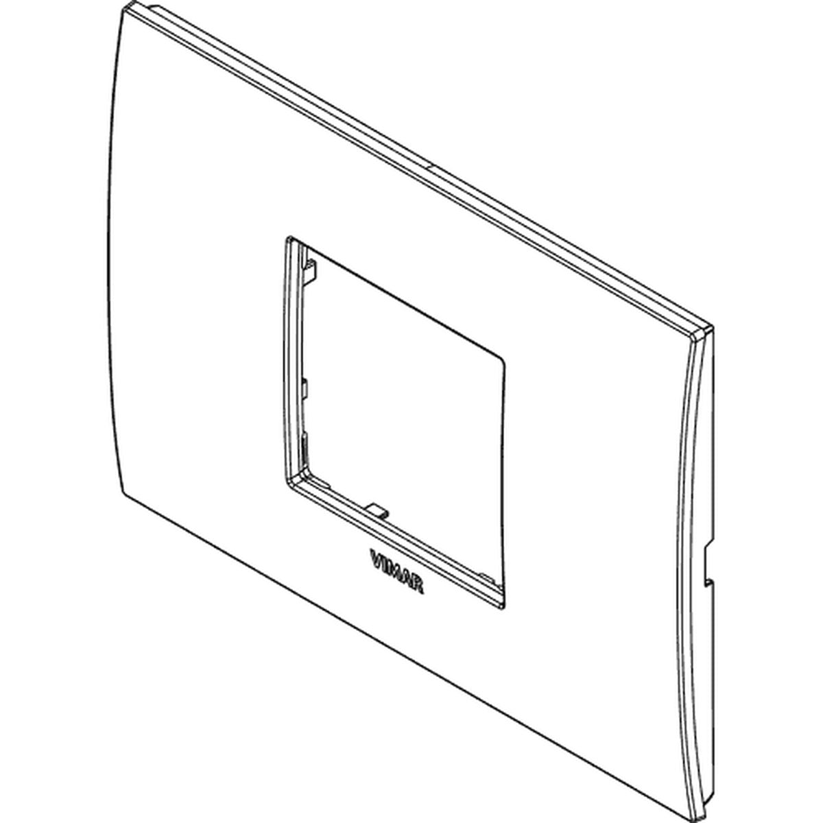 Vimar Arke Classic Plate 2centrM Reflex Ice White - PHOTO 1