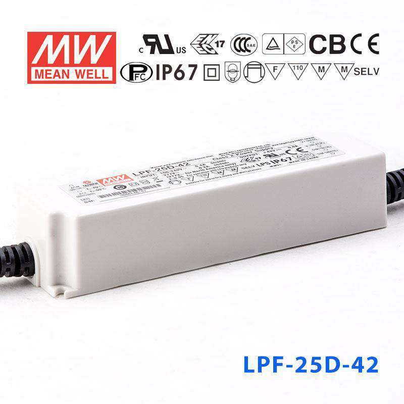 Mean Well LPF-25D-42 Power Supply 25W 42V - Dimmable
