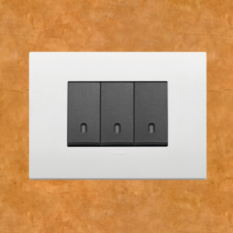 Vimar Arke Plastic 3 Gang switch - White - 16A - PHOTO 17