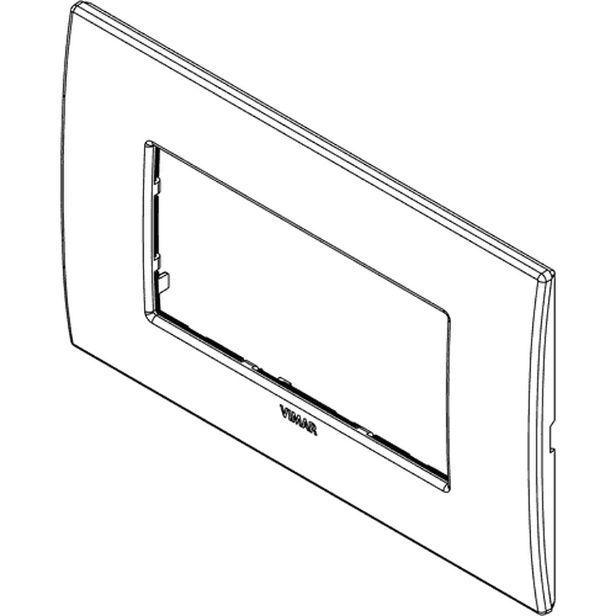 Vimar Arke Classic Plate 4M Aluminium Lava - PHOTO 3