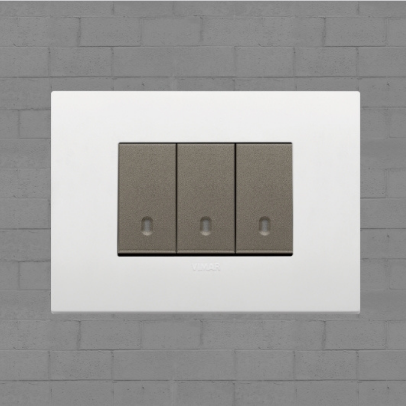 Vimar Arke Plastic 3 Gang switch - White - 16A - PHOTO 20