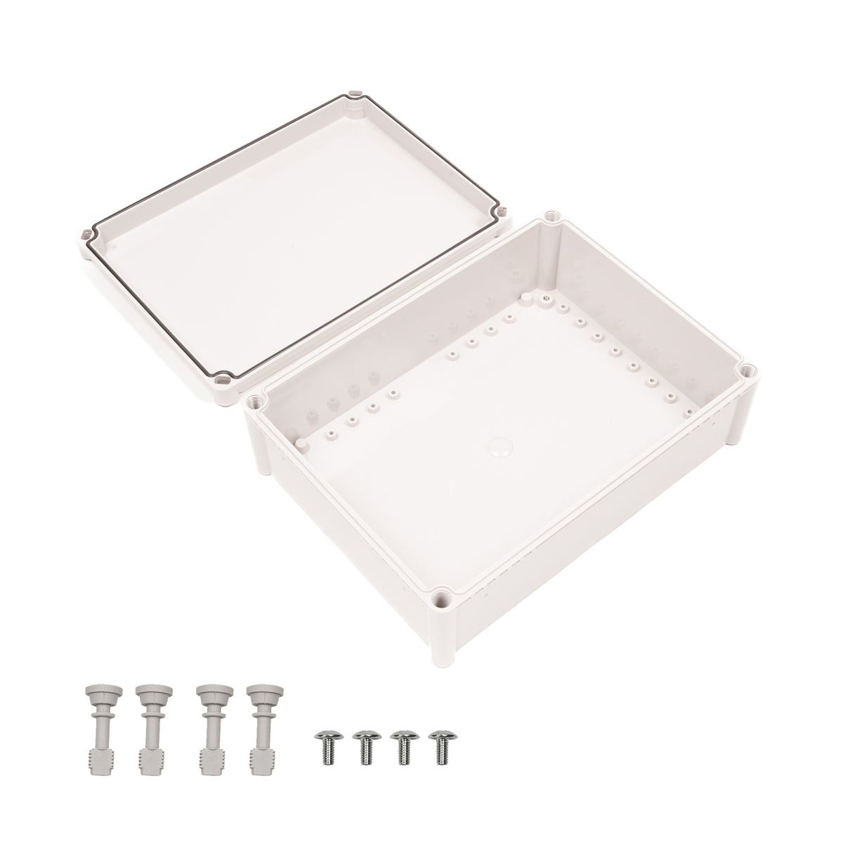 Boxco S-Series 280x380x130mm Plastic Enclosure, IP67, IK08, PC, Grey Cover, Screw Type - PHOTO 3