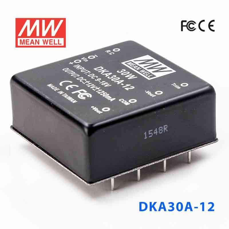 Mean Well DKA30A-12 DC-DC Converter - 30W - 9~18V in ±12V out 1.25A