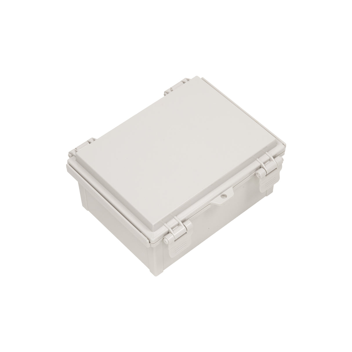 Boxco Q-Series 160x210x100mm Plastic Enclosure, IP67, IK08, ABS, Grey Cover, Hinge Type with Plate - PHOTO 1