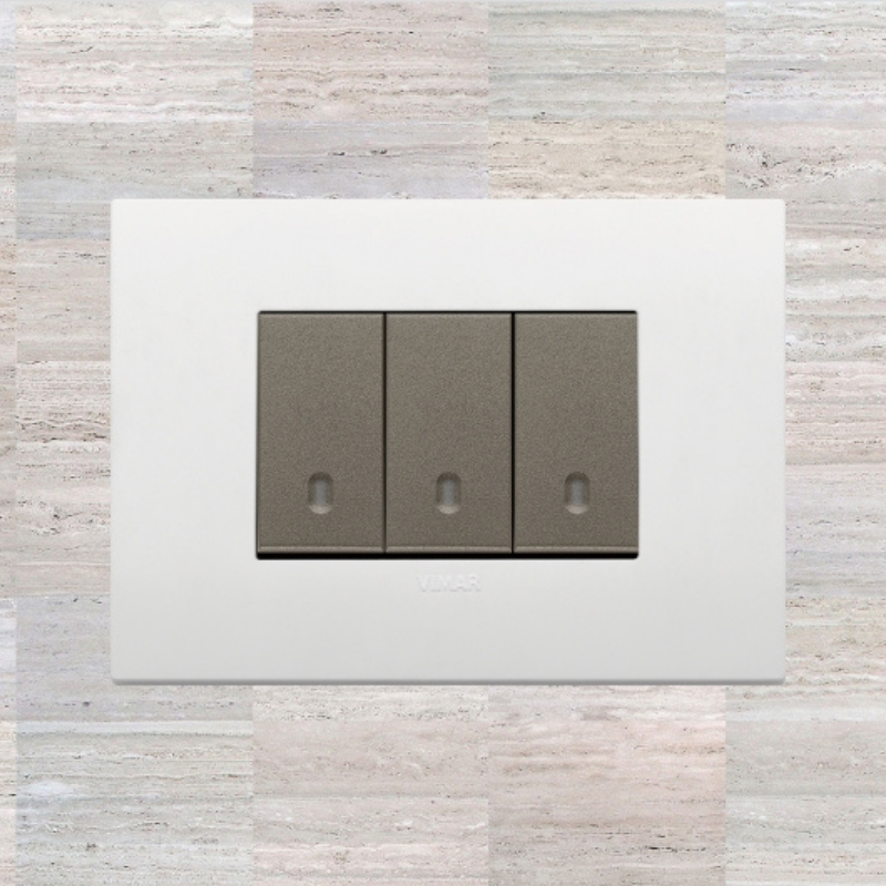 Vimar Arke Plastic 3 Gang switch - White - 16A - PHOTO 6