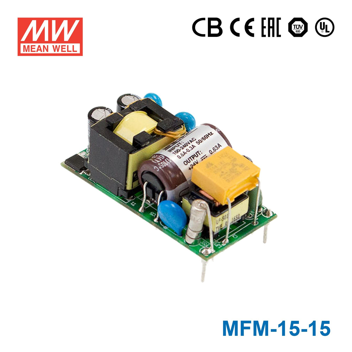 Mean Well MFM-15-15 Power Supply 15W 15V 1A