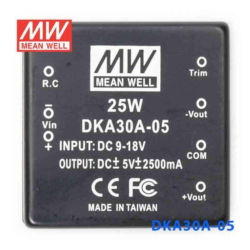 Mean Well DKA30A-05 DC-DC Converter - 25W - 9~18V in ±5V out 2.5A - PHOTO 2