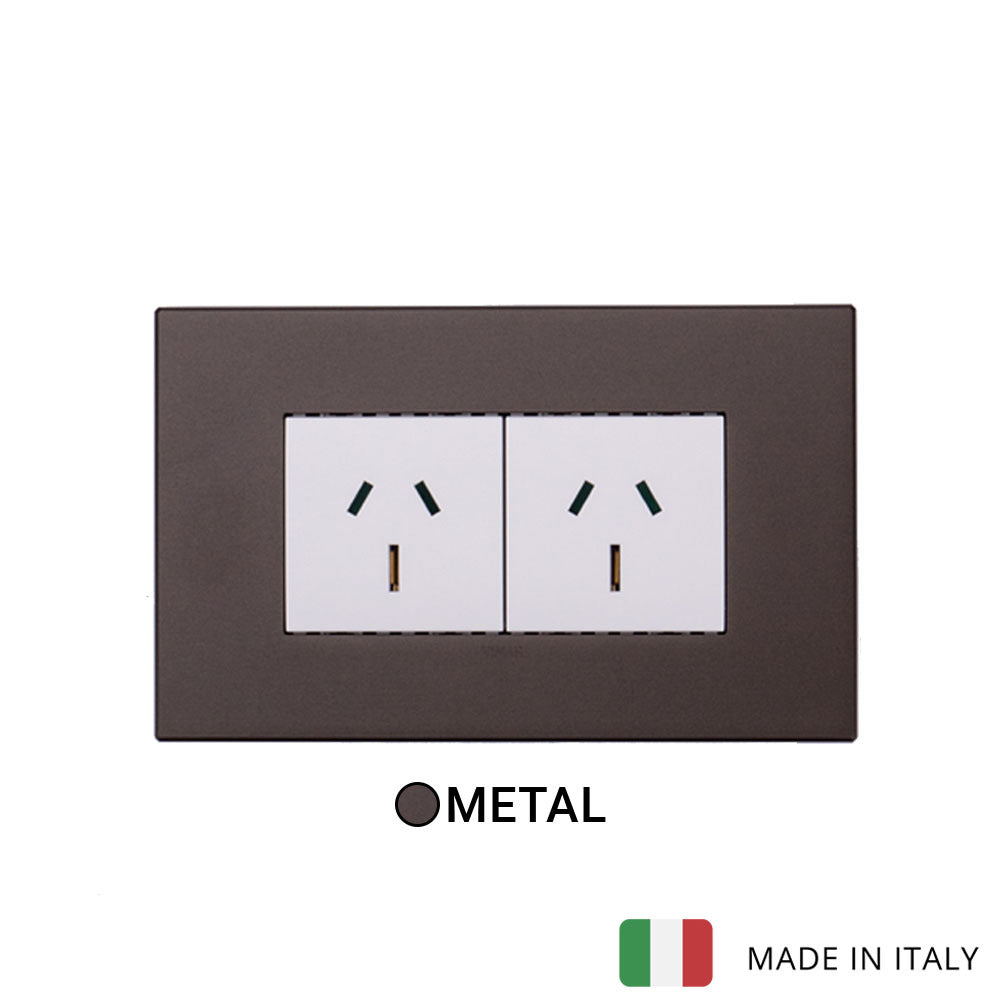 Vimar Eikon Wood 2 Socket - Oak - 15A - PHOTO 3