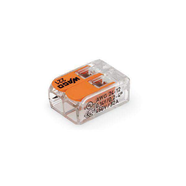 Wago 221-412 Compact Connector 2 Way - Low Profile with Lever - PHOTO 2