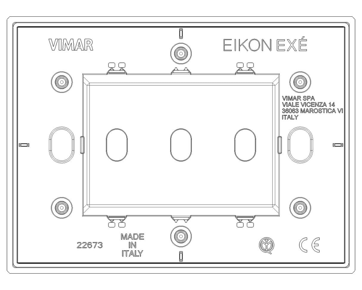 Vimar Eikon Plate 3Mx3 Vintage Brushed Nickel - PHOTO 1