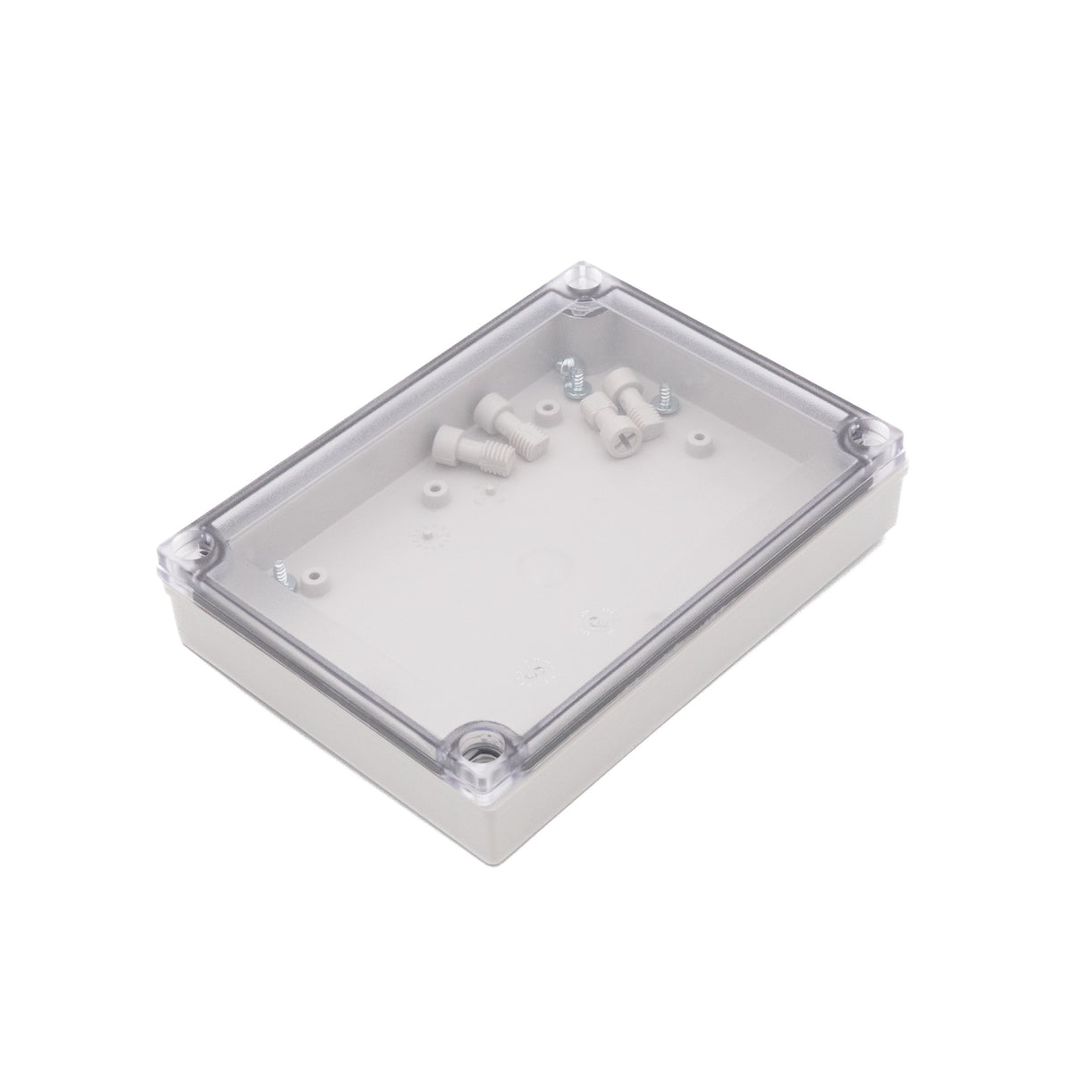 Boxco M-Series 130x180x35mm Plastic Enclosure, IP67, IK08, PC, Transparent Cover, Screw Type - PHOTO 1