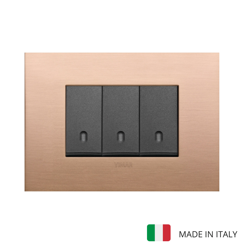 Vimar Arke Metal 3 Gang switch - Brushed Copper - 16A - PHOTO 13