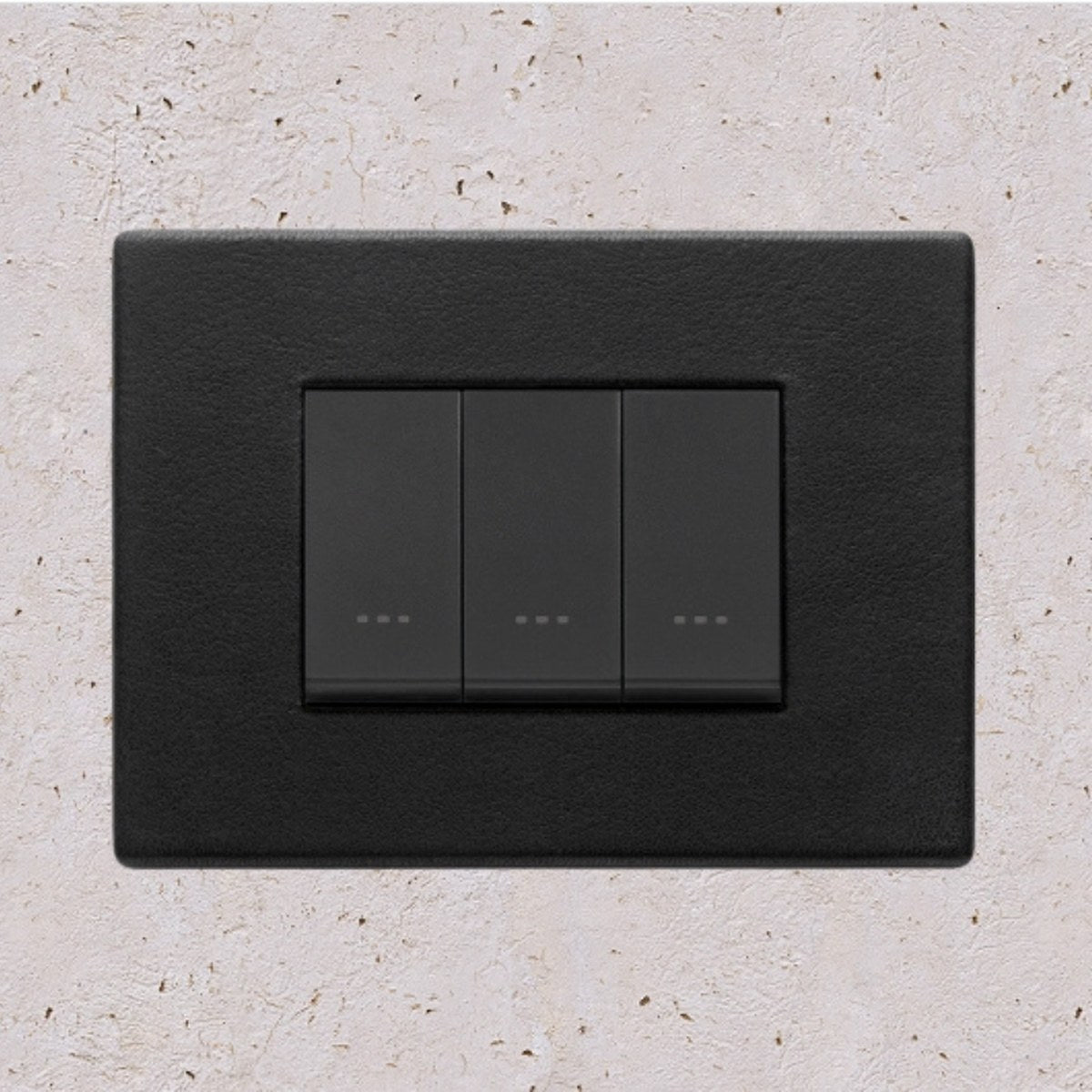 Vimar Eikon Leather 3 Gang Switch - Black Forest - 16A - PHOTO 2