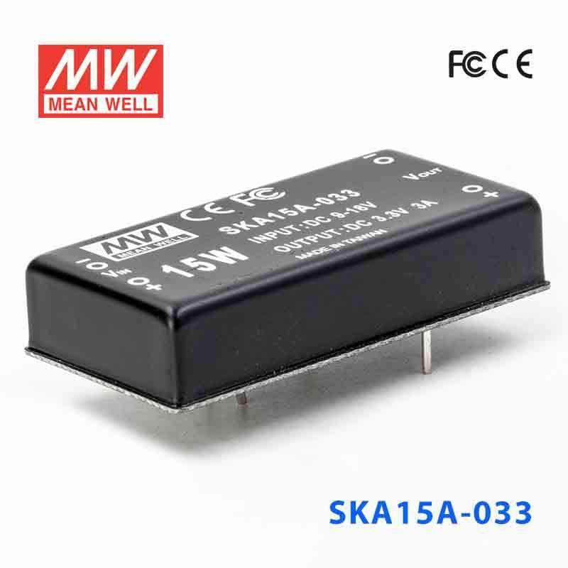 Mean Well SKA15A-033 DC-DC Converter - 9.9W - 9~18V in 3.3V out 3A