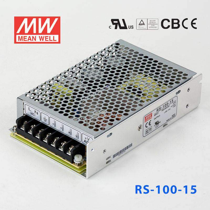 Mean Well RS-100-15 Power Supply 100W 15V 7A