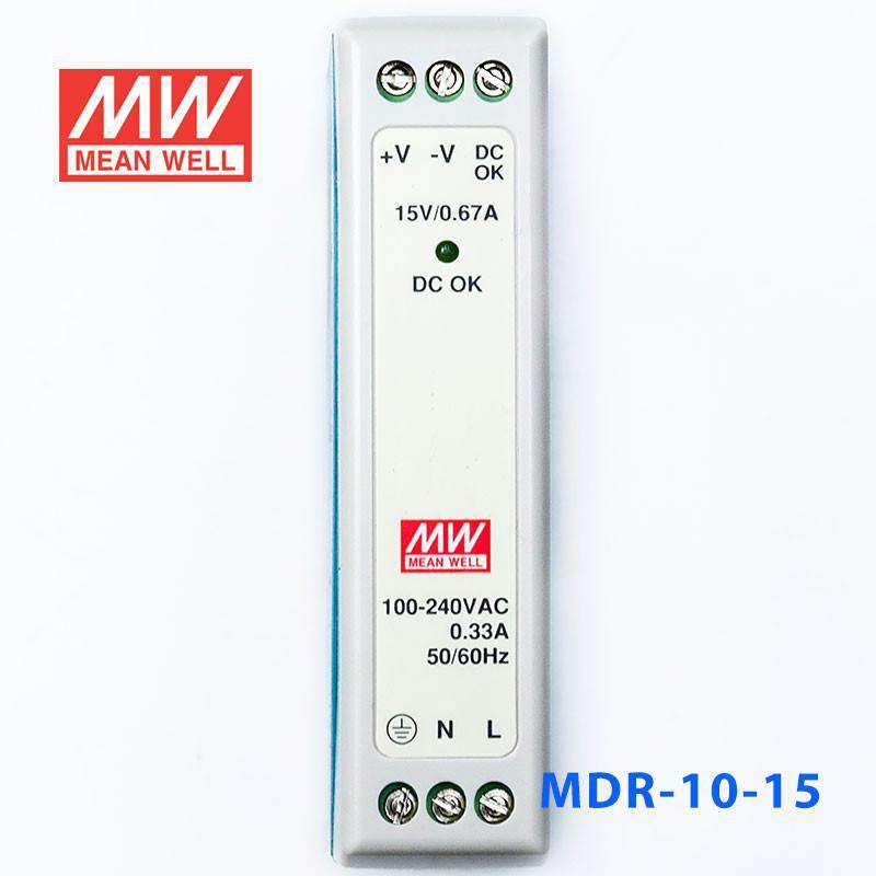 Mean Well MDR-10-15 Single Output Industrial Power Supply 10W 15V 0.67A - DIN Rail - PHOTO 2