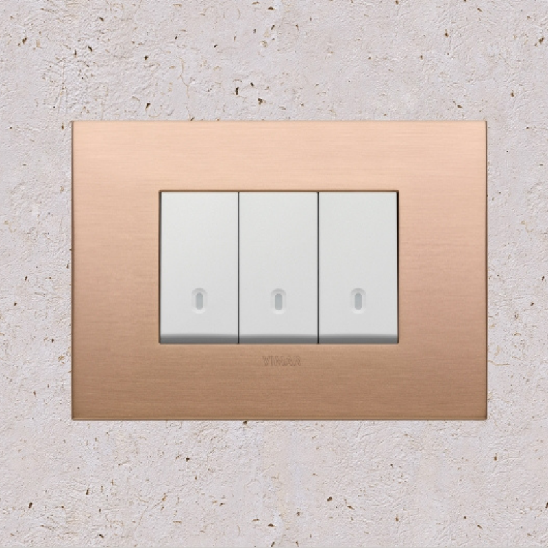 Vimar Arke Metal 3 Gang switch - Brushed Copper - 16A - PHOTO 10