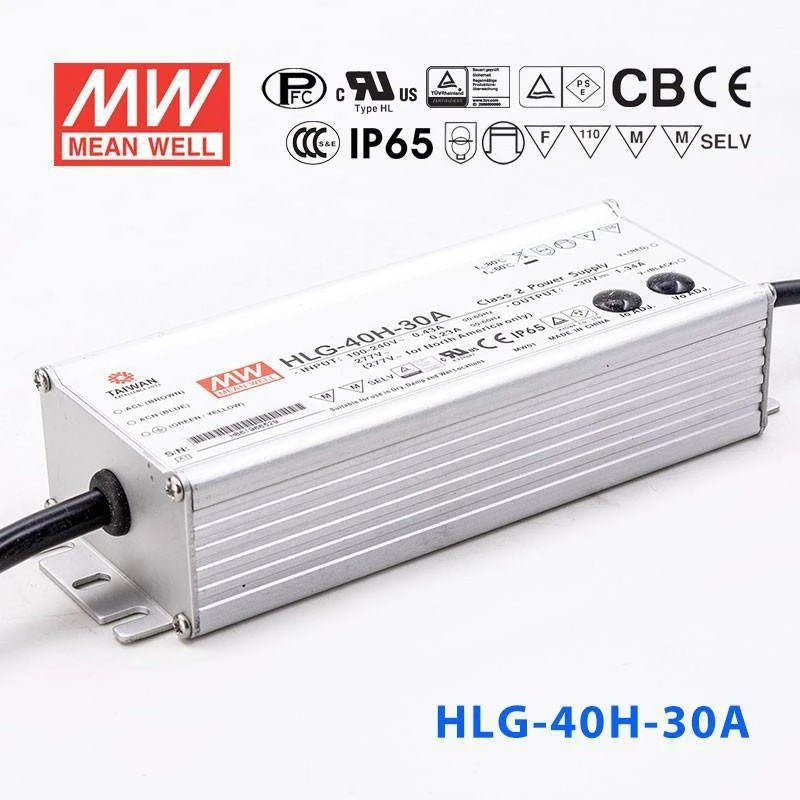 Mean Well HLG-40H-30A Power Supply 40W 30V - Adjustable 1.34A