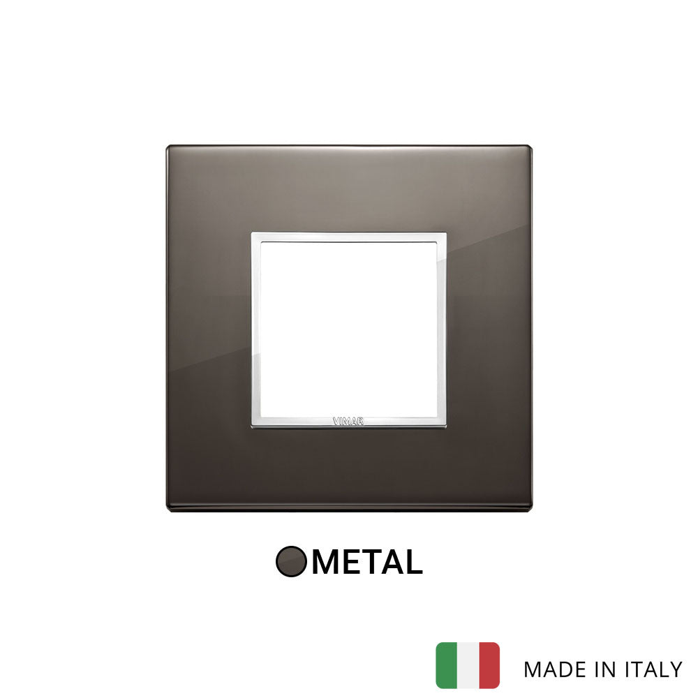 Vimar Eikon Evo Plate 2M Aluminium Black Sapphire - Square