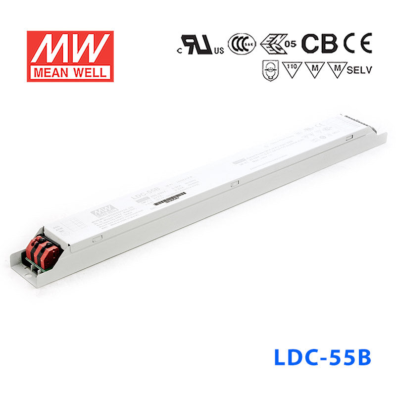 Mean Well LDC-55 Linear LED Driver 55W 500~1600mA Adjustable Output