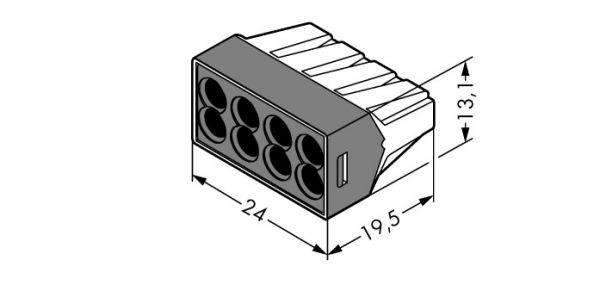 Wago 773-108 Push Wire Connector - 8 Way - PHOTO 1