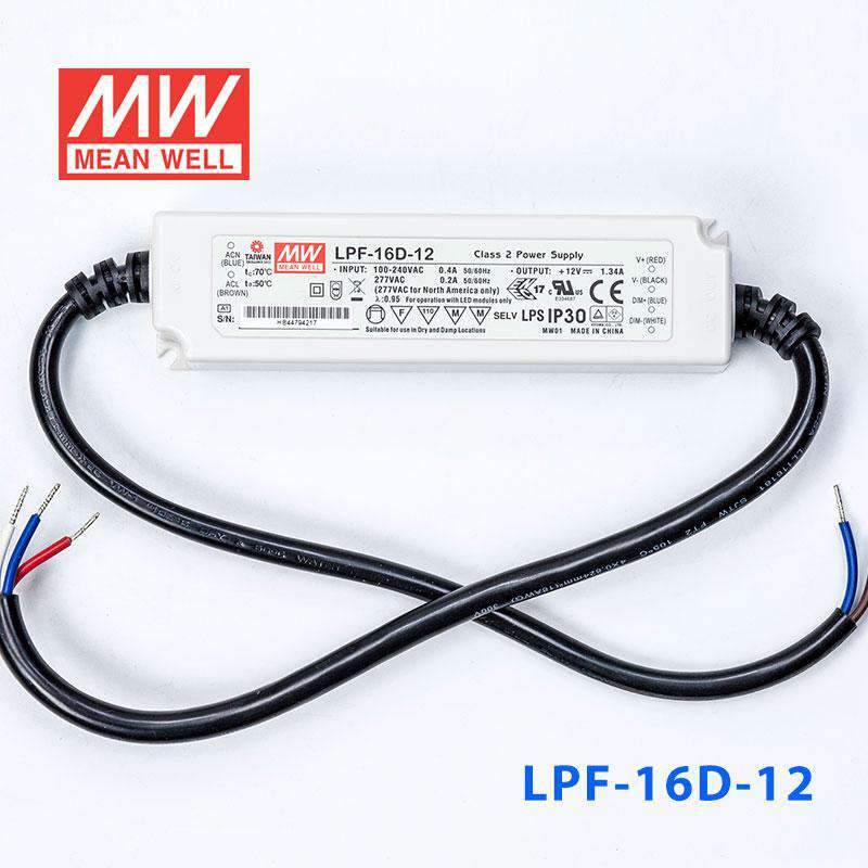 Mean Well LPF-16D-12 Power Supply 16W 12V - Dimmable 1.34A - PHOTO 2