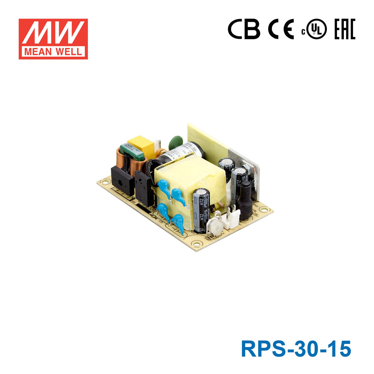 Mean Well RPS-30-15 Green Power Supply W 15V 2A - Medical Power Supply