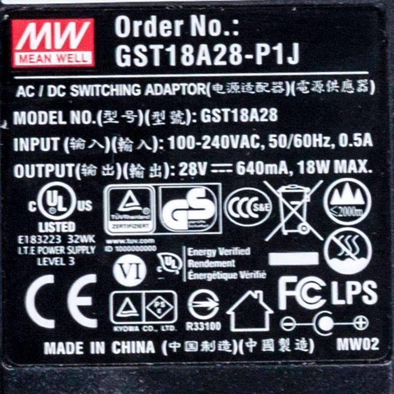 Mean Well GST18A28-P1JPower Supply 18W 28V 640mA - PHOTO 4