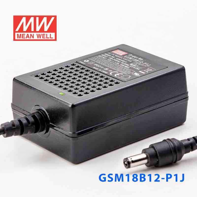 Mean Well GSM18B12-P1J Power Supply 18W 12V 1.5A - PHOTO 1
