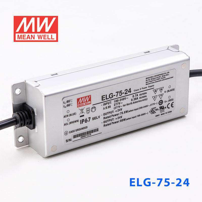 Mean Well S-ELG-75-24 Power Supply 75W 24V with AU/NZ plug 3.15A - PHOTO 1
