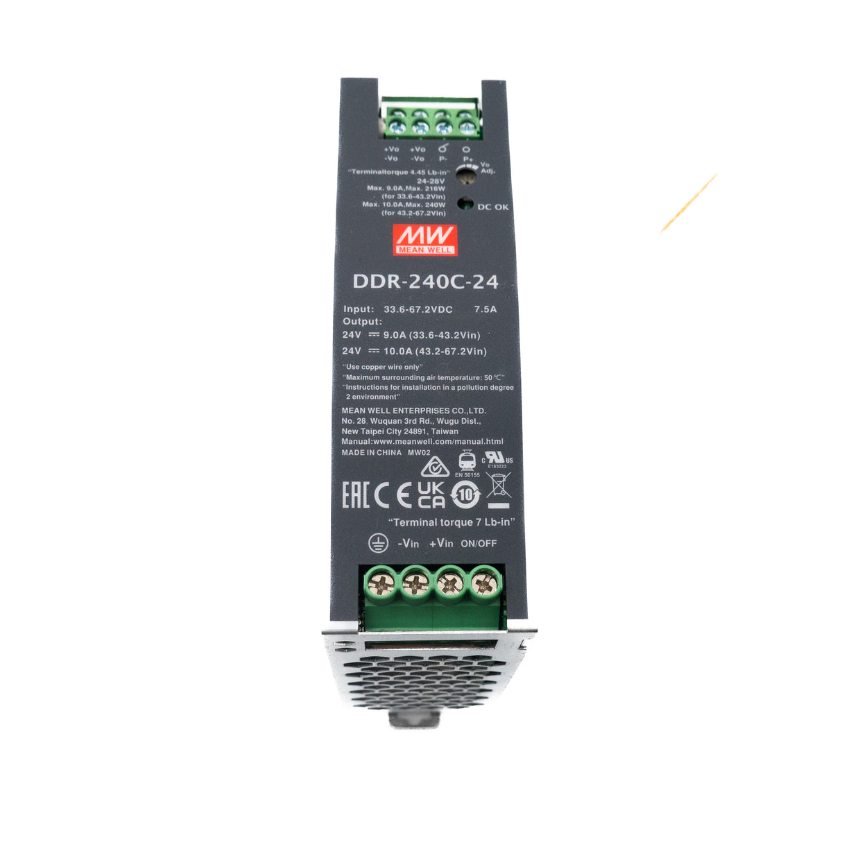 Mean Well DDR-240C-24 DC-DC Converter - 240W - 33.6~67.2V in 24V out 10A - PHOTO 1