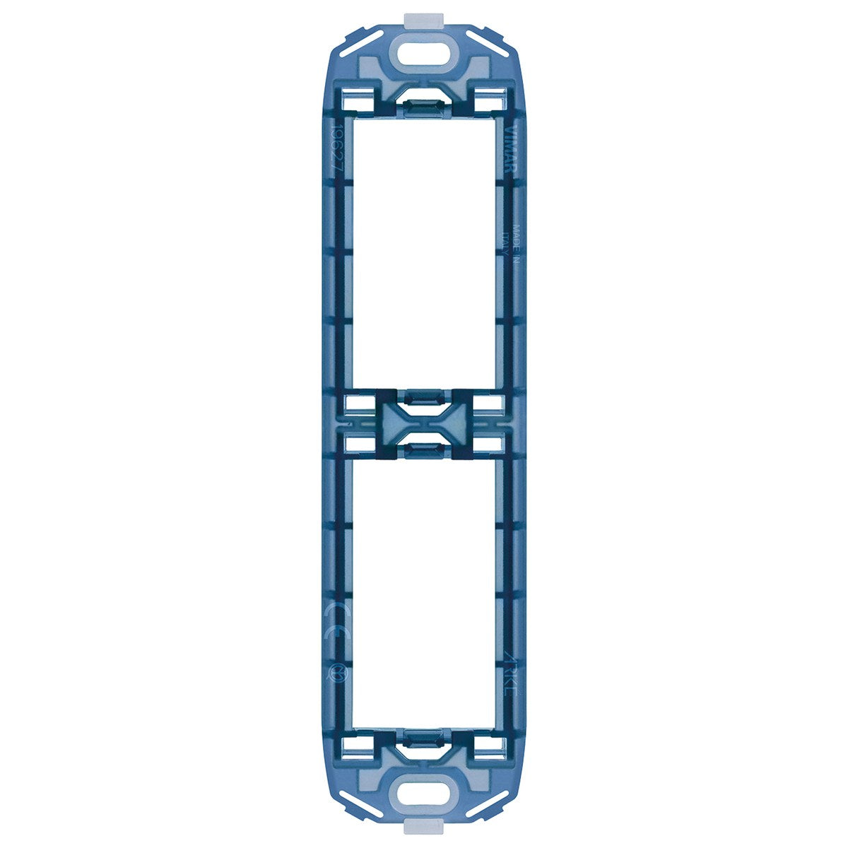 Vimar VM-19627 Frame 2M for Panel Mounting with Screws Blue