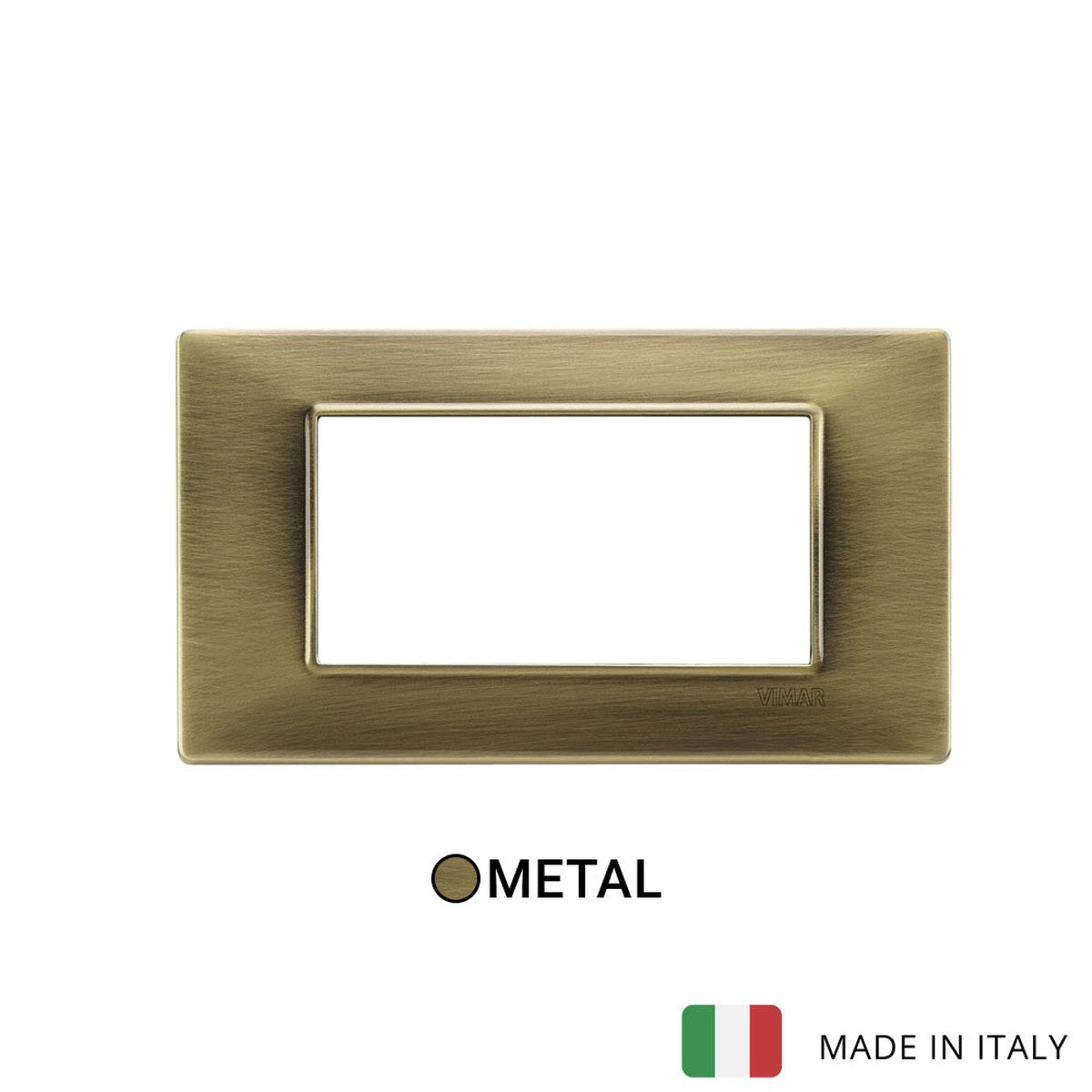 Vimar Plana Plate 4M Metal Antique Brass