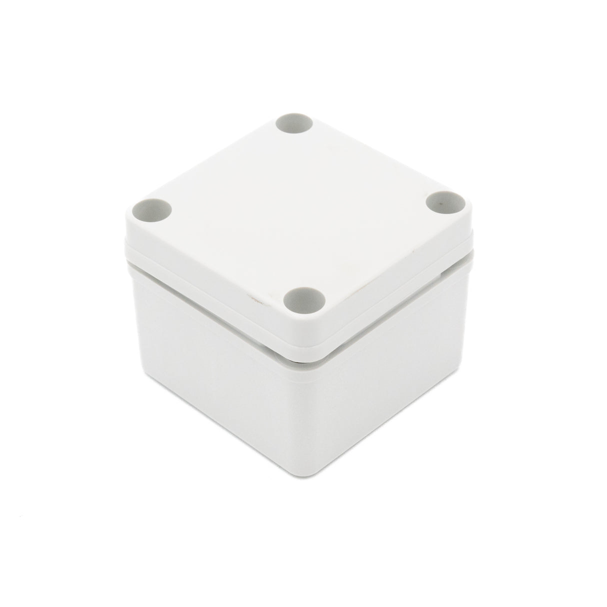 Boxco S-Series 80x80x60mm Plastic Enclosure, IP67, IK08, PC, Grey Cover, Screw Type - PHOTO 1